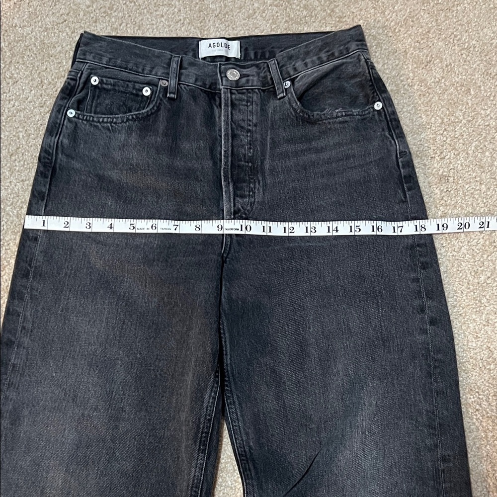 Agolde Women's Black Straight Jeans - Picture 11 of 11